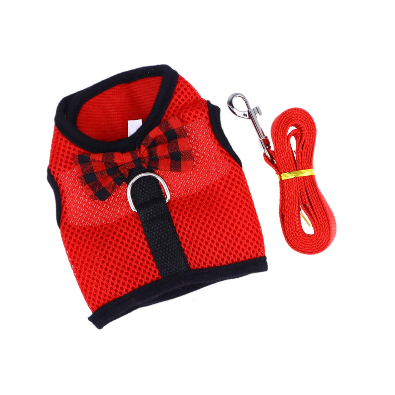 FRCOLOR Lightweight Lovely Harness Leash with Pet Nylon Breathable Mesh, Bow Shape Design, Comfortable Vest for Small Animals Including Rabbits and Hamsters for Daily Walks and Outdoor