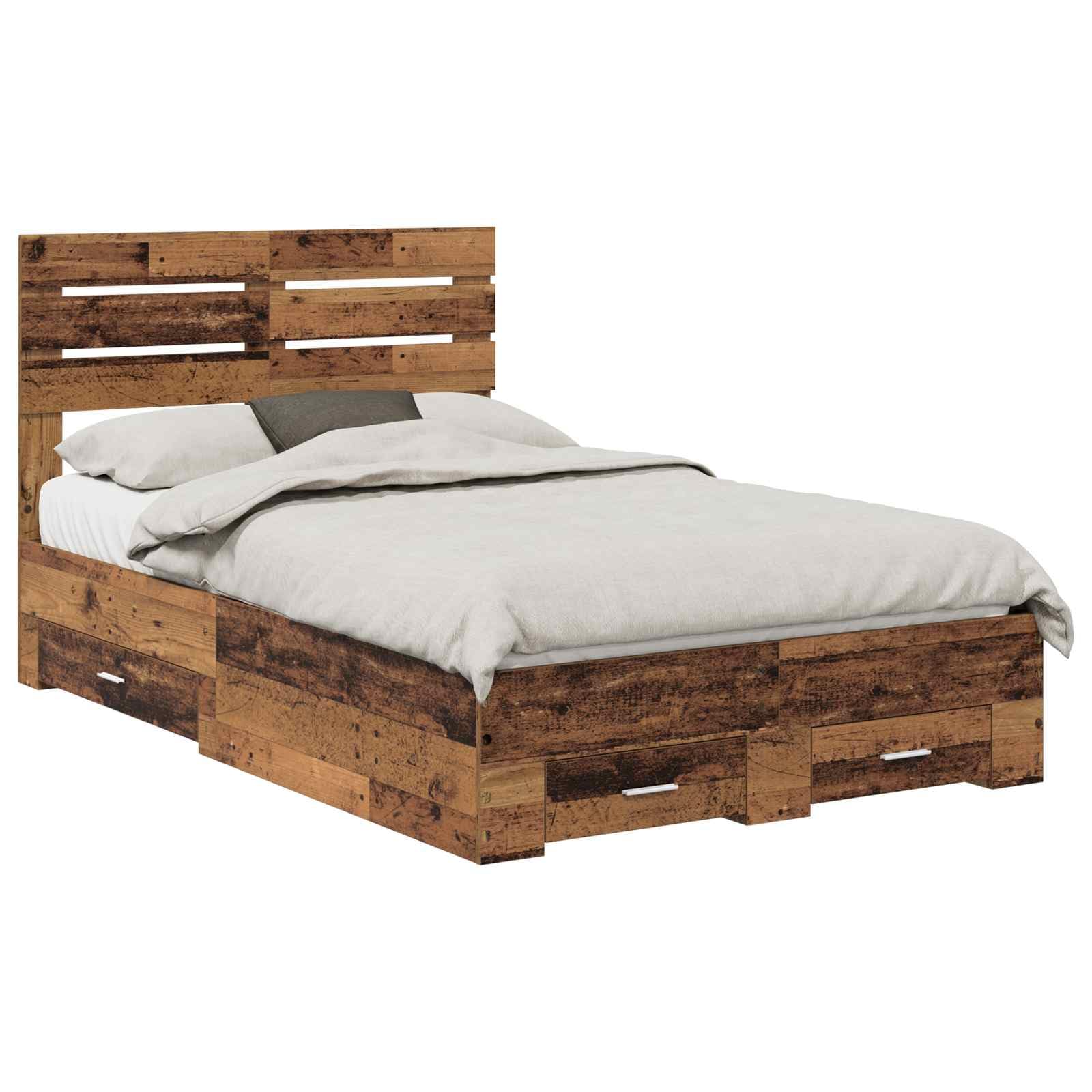Almacenamiento moderno con cajones Madera vieja 196 x 123 cm Marrón