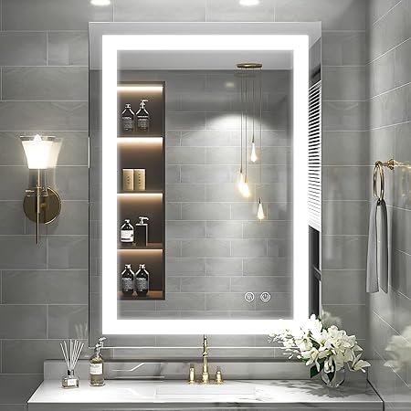 Amazon.com: ZELIEVE 24 x 32 LED Backlit Mirror Bathroom Vanity with Lights,Anti-Fog,Dimmable ...