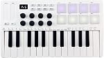 25-Key MIDI Control Keyboard Mini Portable USB Keyboard MIDI Controller with 25 Velocity Sensitive Keys 8 RGB Backlit Pads 8 Knobs,Controller