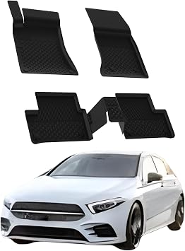 Sahler Floor Mats for Mercedes A Series HB W177 / SD V177 2018-2026 | Custom Fit Floor Liner for Cars | Premium Quality Car Mats Black | Odorless All Weather Waterproof Durable 4.5D Liner