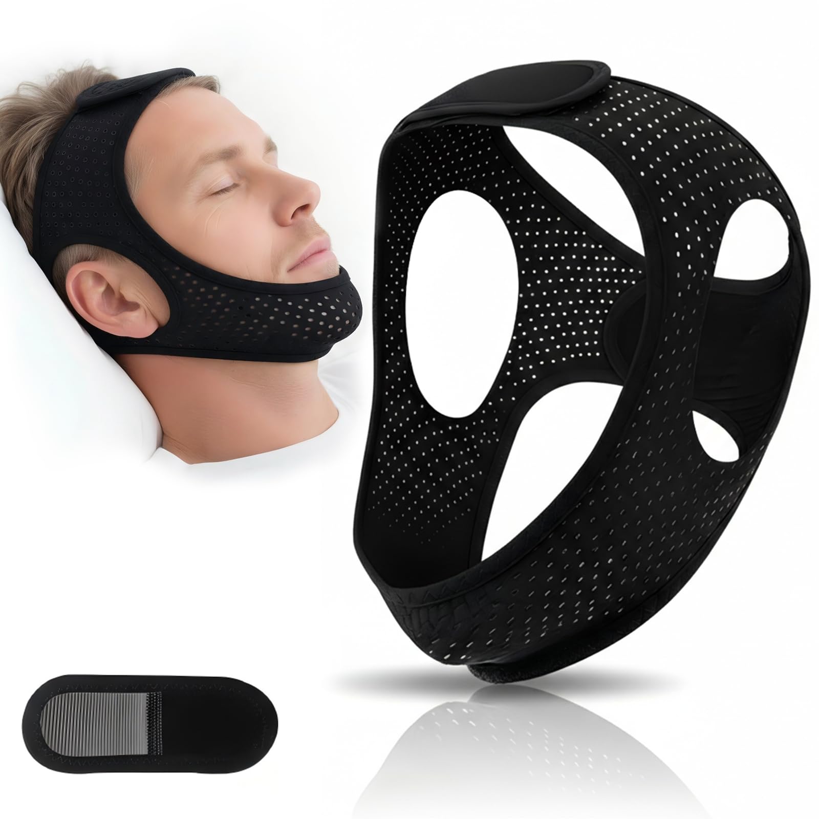 Anti Snoring Chin Strap for Sleeping, Snoring Reduction Device with Extender, Adjustable Design for Men and Women n Kids Stop Snoring