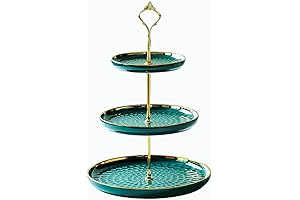 3 Tier Green Ceramic Cupcake Stand
