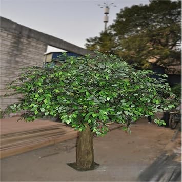 Hotel Lobby Decoration Large Simulated Half Banyan Tree, Happy Banyan Tree, Landscaping Artificial Green Banyan Tree 6m