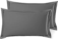 Vista 61 de Nestl Juego de 2 fundas de almohada suaves de microfibra de doble cepillado, fundas de almohada de cama prémium estilo hotel, con brida decorativa