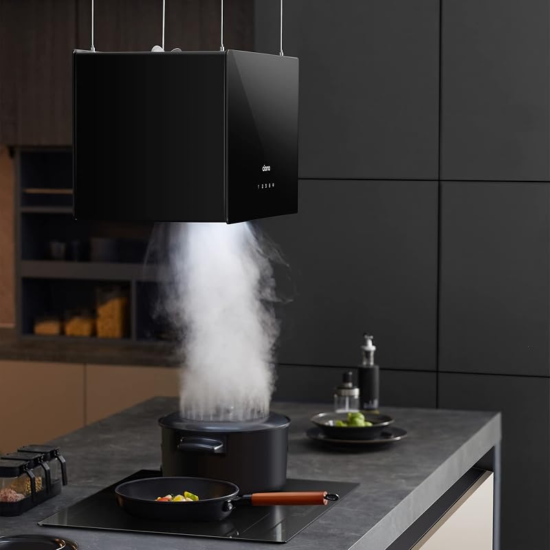 Hota tip insulă CIARRA CBCB4850 A+++, 48 cm, 700 m³/h, control Wi-Fi, 4 trepte de viteză