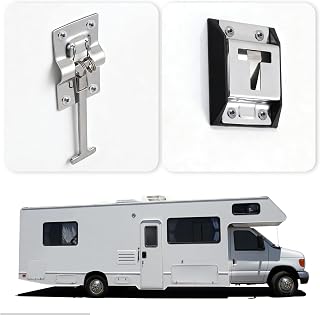 Stainless Steel T-Style RV Door Holder Entry Door Catch Metal Thicker RV Doors Latch Polished Trailer Doors Holder Catch for Camper Trailer Motorhome Truck Cargo