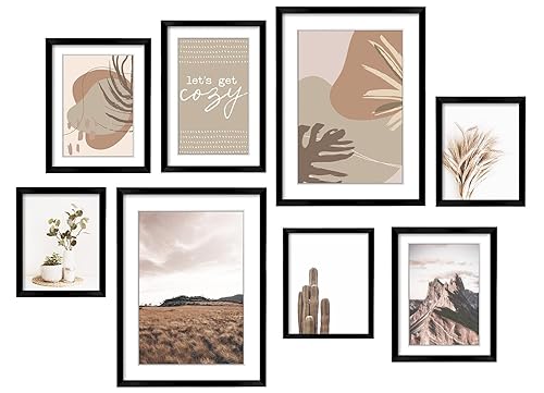 ArtbyHannah Gallery Wall Frame Set,Black Picture Frames Collage Wall Decor