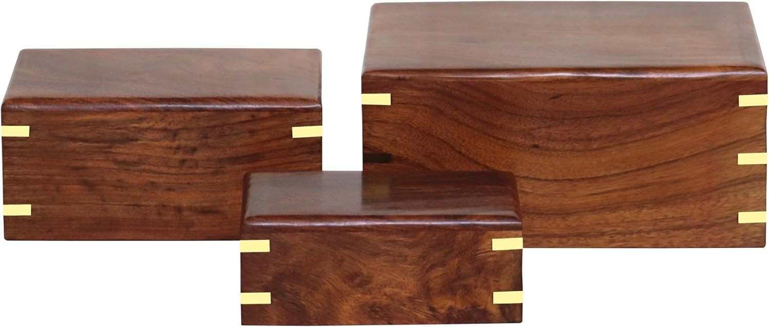Wooden Urn Box for Adult Ashes | Wood Cremation urns for Large Ashes |Handmade urns | Male and Female Urn with Bottom Opening System