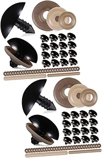 HONMEET 2 Conjuntos De Olhos De Animais Bicho De Pelúcia Bicho De Pelúcia Meias De Enchimento Olhos De Artesanato Olhos De Segurança Pretos Olhos De Boneca De Pelúcia Olhos De Boneca