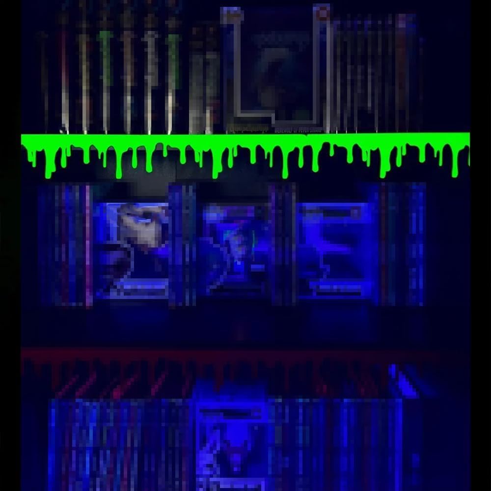 2025 Creative Blood Drop Bookshelf, Glow-in-The-Dark Blood Drip Bookshelf Decor, Shelf Edge with Realistic Blood Stains Haunted House, Horror Room Decor for Halloween (Red)