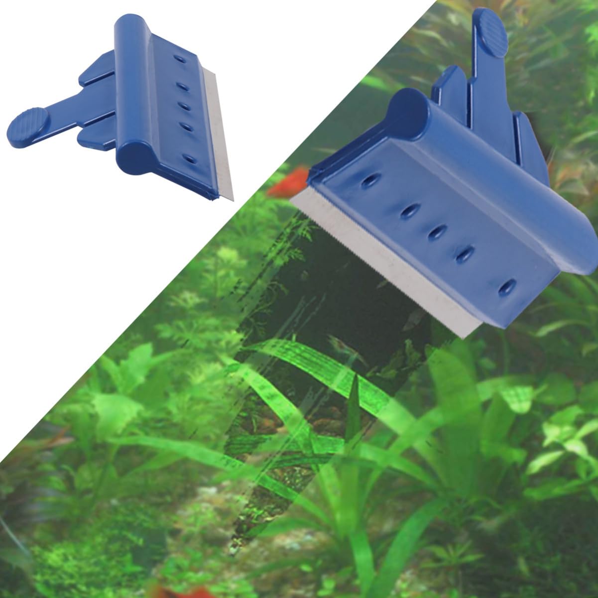 BESPORTBLE Complete Fish Tank Cleaning Tool Set 6 Pieces Rake Scraper Fork Sponge Spoon Net for Glass Tanks