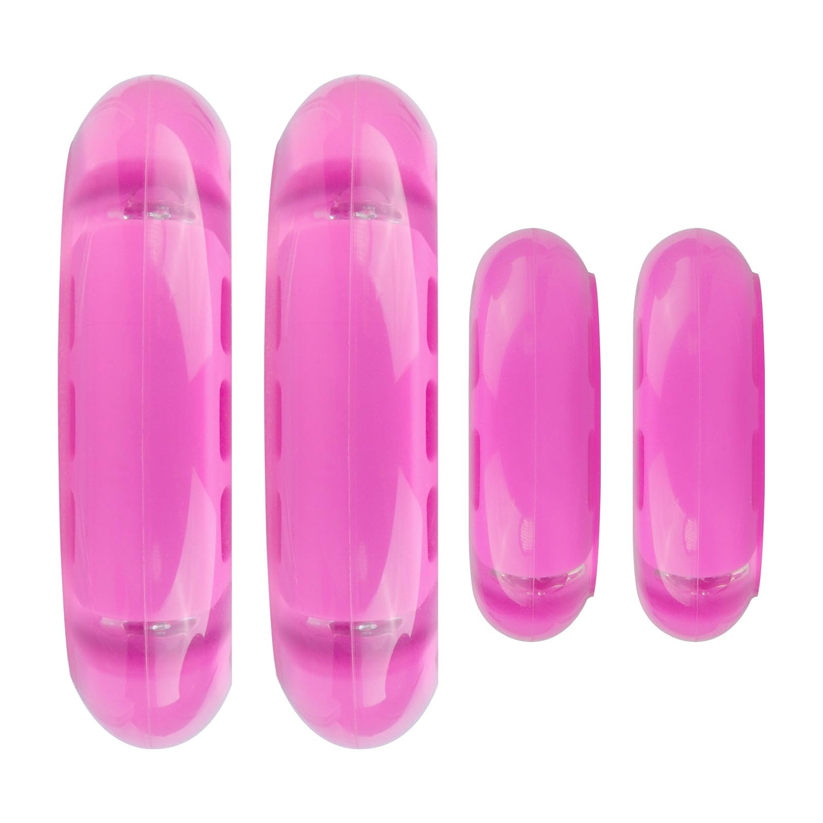 Ruedas de repuesto para patinete con luz LED de 120 mm y 80 mm, intermitente colorido, compatible con Micro Mini, Maxi Deluxe, Globber de 3 ruedas para niños, juego de 4 (rosa)