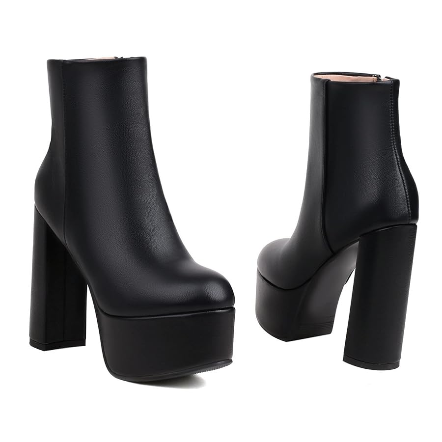 HEELED ANKLE BOOTS アンクルブーツ Amazon.com | Joseywade Womens Ankle Boots Chunky Heel Boots