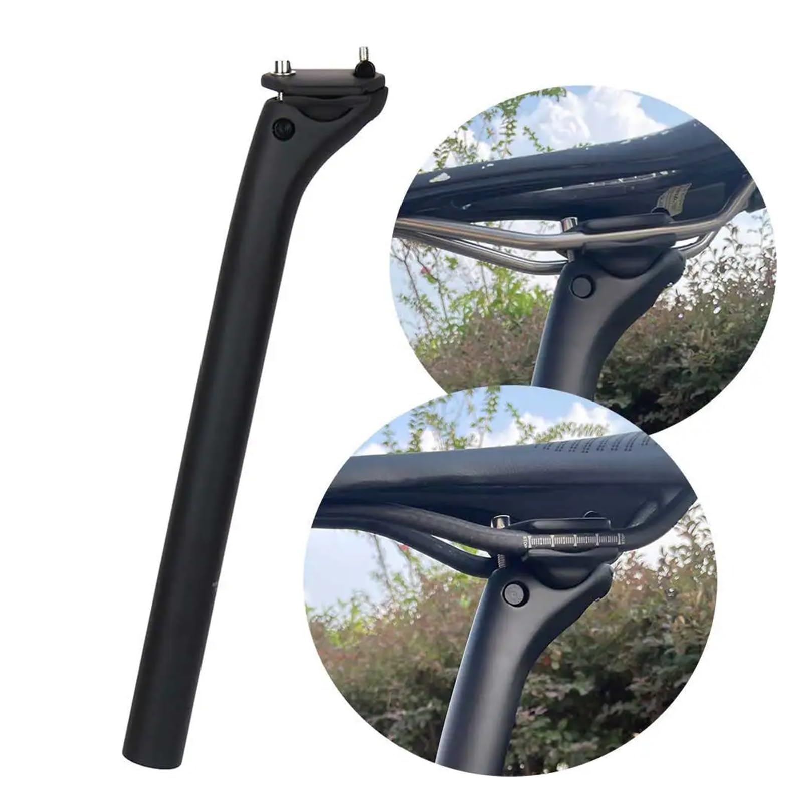 Reggisella in carbonio for bicicletta arretrato 20 mm MTB/bici da strada Reggisella ultraleggero 150 g 25,4 27,2 30,9 31,6 Per Mountain Bike