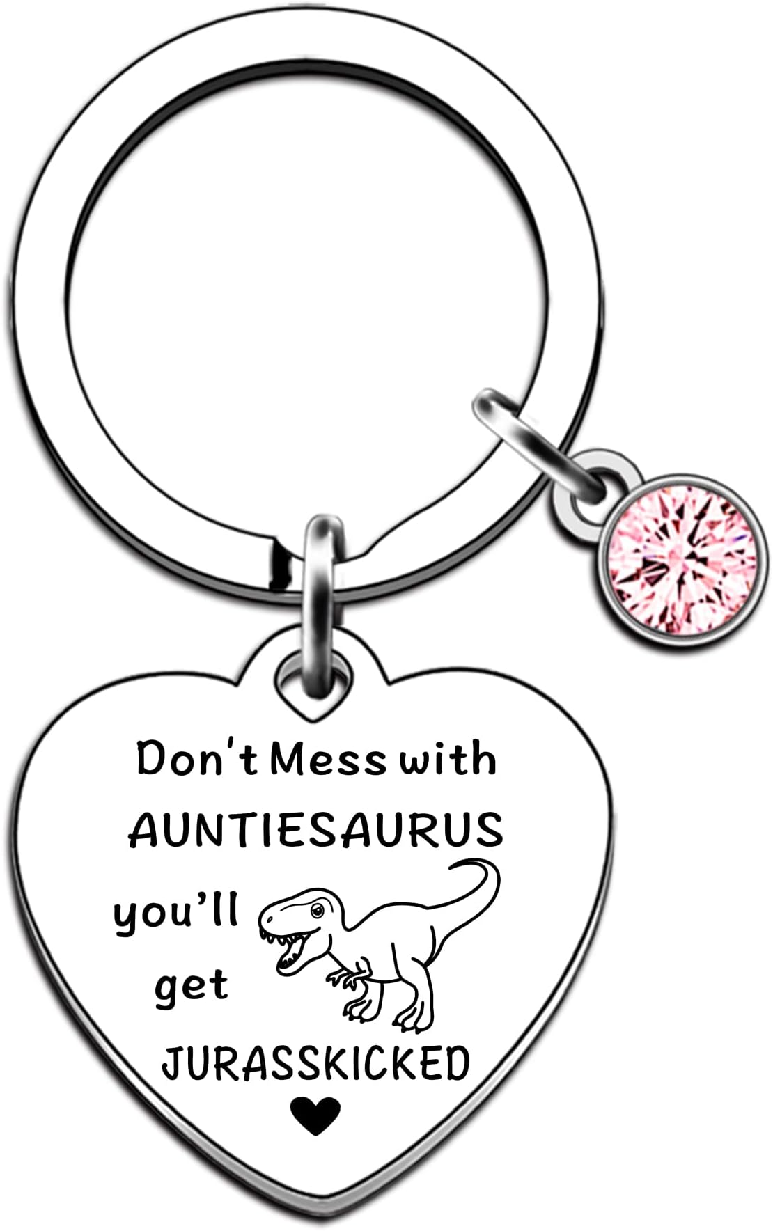 AMZQ Funny Auntie Gifts Birthday Mothers Day Gifts For Auntie From Niece Nephew Best Auntiesaurus Keyring