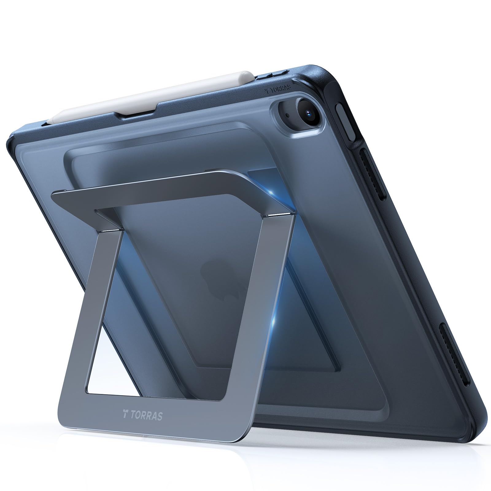 Photo 1 of TORRAS Ostand K1 Guardian for iPad Air 13 inch Case M4 2026, M3 2025, M2, Ultra Stable Stand, Multiple Adjustable Viewing Angles, Slim Protective Kickstand iPad Air 13 Case with Pencil Holder, Black
