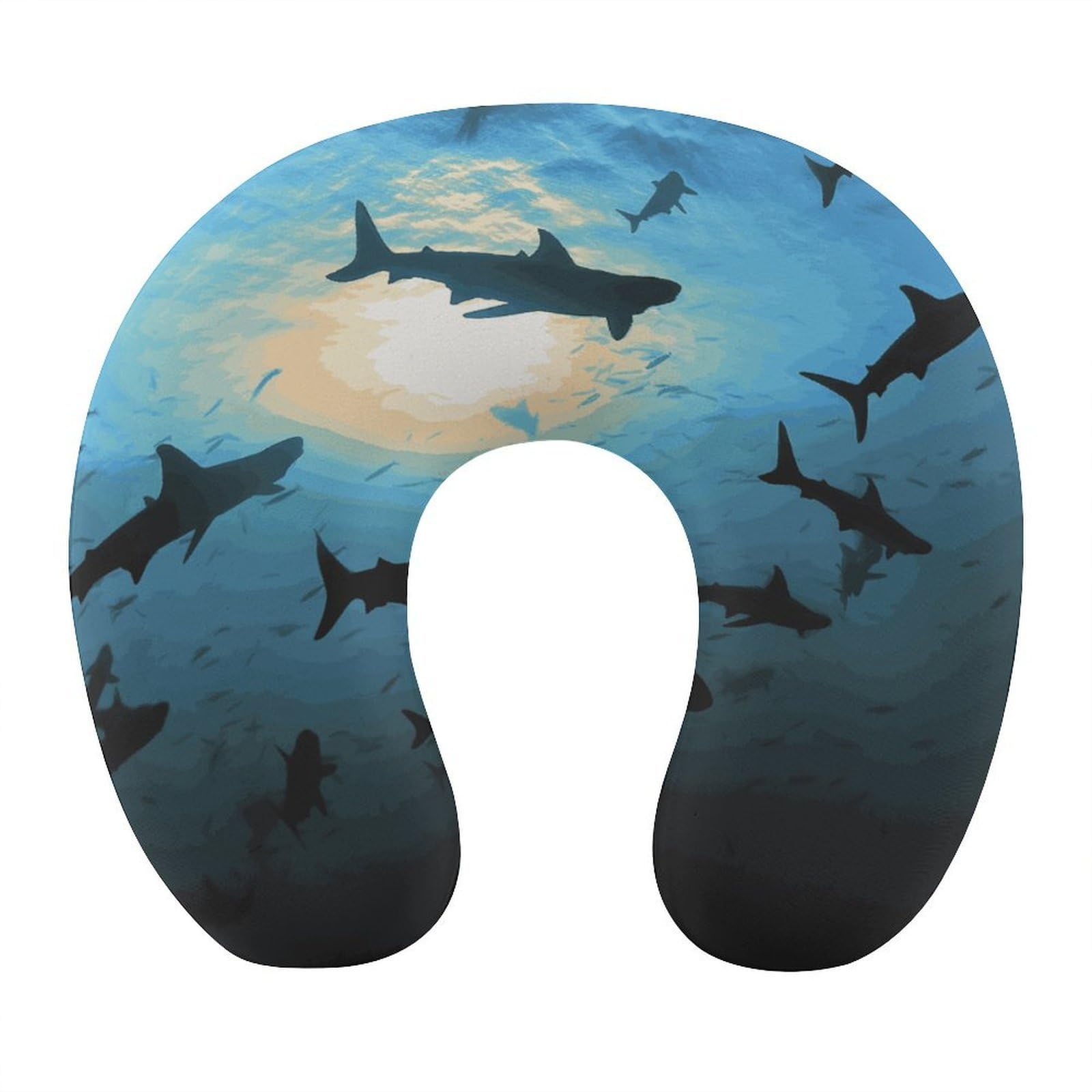 Btcowzrv Style Hammerhead Sharks U Shaped Neck Pillow Travel Pillows