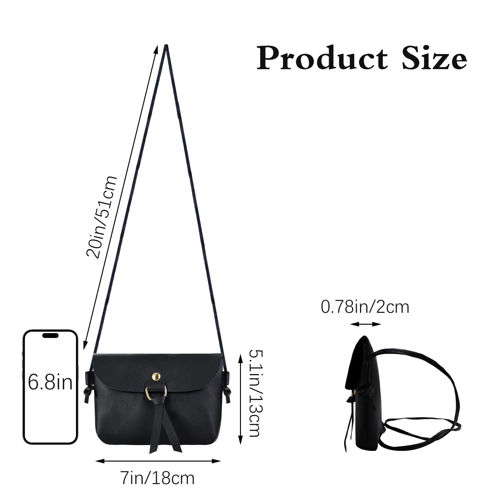 Damska torba na ramię, prosta torba crossbody, damska i torebka, skóra PU, mała torebka damska z regulowanymi paskami na ramię