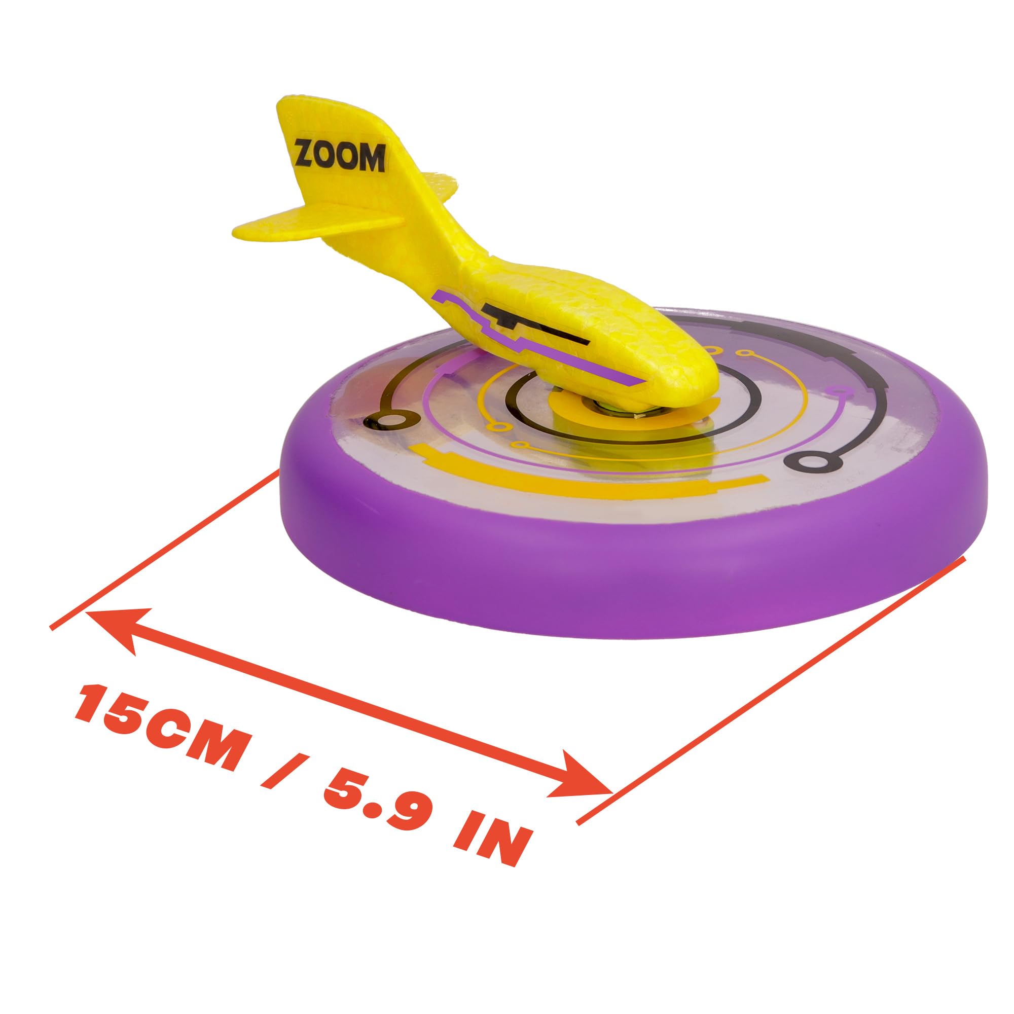 Jet Disc Zoom, Colore a Sorpresa, Gioco all'Aperto, Lancialo Come Un Frisbee e Guardalo Planare nel Cielo Come Un Jet, per Professionista o Principiante, per Bambini e Adulti dai 6 Anni in su