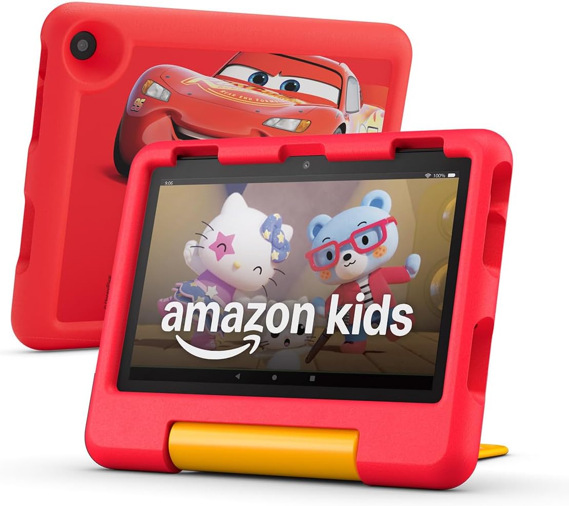 Fire HD 8 Kids tablet (newest model), ages 3-7. With bright 8" HD screen. Includes ad-free and exclusive content, parental controls and 13-hr battery, 32GB, Disney Pixar Cars