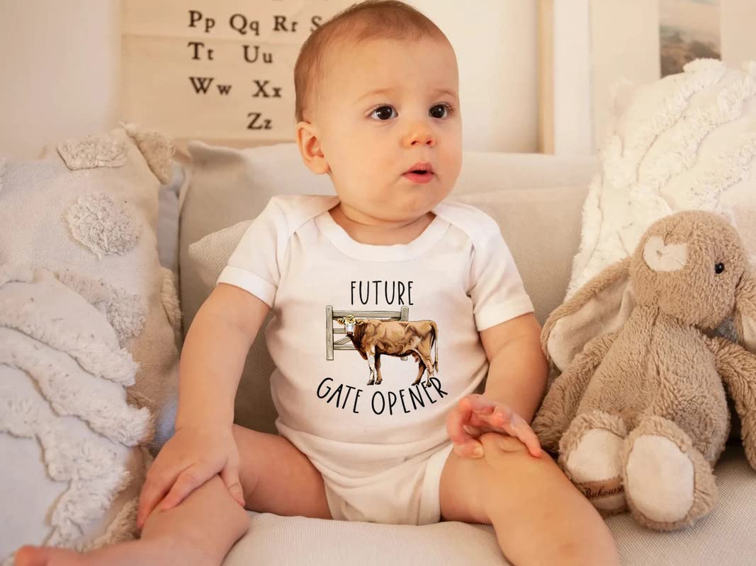 Viuluti Future Gate Opener Baby Onesie Funny Cute Infant Boys Girls Creeper One-piece Bodysuit Outfit Cotton Newborn Romper
