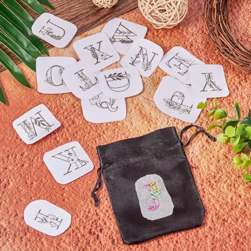 Image of 80 Pcs Water Soluble Embroidery Patterns 4 Sheets Letter 0-9 Number Stick and Stitch Embroidery Paper Wash Away Embroidery Transfer Paper Stabilizers for Hand Sewing