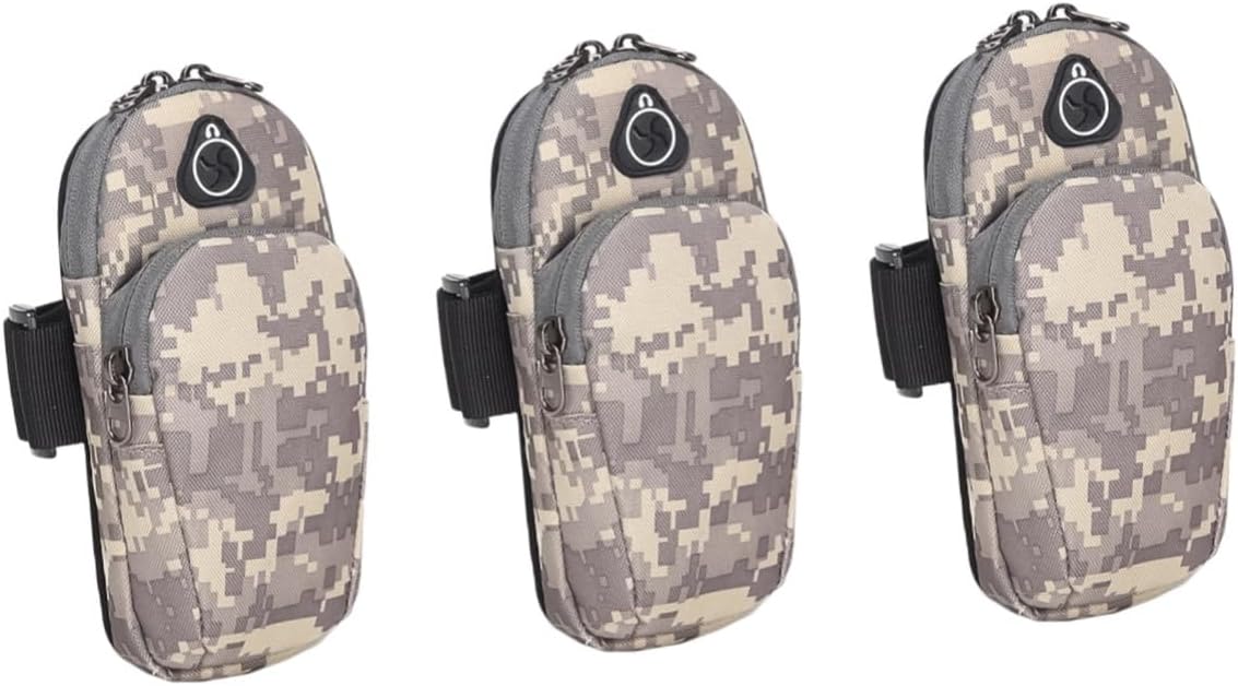 DOITOOL 3pcs Outdoor Sports Phone Arm Bag Comfortable for Running Fitness Climbing Outdoor Activities Phone Holder for Men and Women Coffee