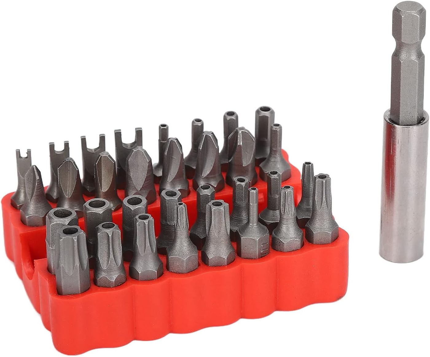 AYNEFY 33 Piece Magnet Hex Socket, 1/4 Inch Hex Drill Bit, Magnetic Socket Set for Vehicle, Computer and Electronics Maintenance