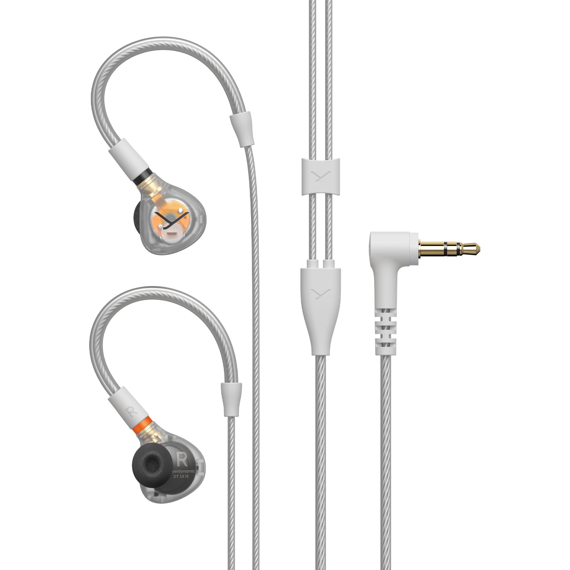 beyerdynamic DT 30 IE Professioneller In-Ear-Monitor für Bühne & Proberaum | Passive Schallisolation bis zu 39 dB, ergonomische Passform, abnehmbares MMCX-Kabel, Farbe Transparent