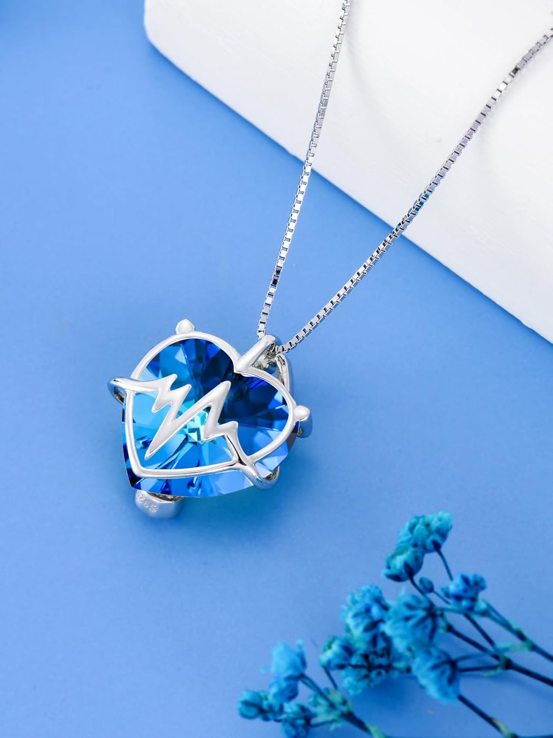 OCJ Nurse Gifts Stethoscope Necklace 925 Sterling Silver Heart Birthstone Jewelry Birthday Graduation Gifts for Nurse Doctor Medical Student - Image 4