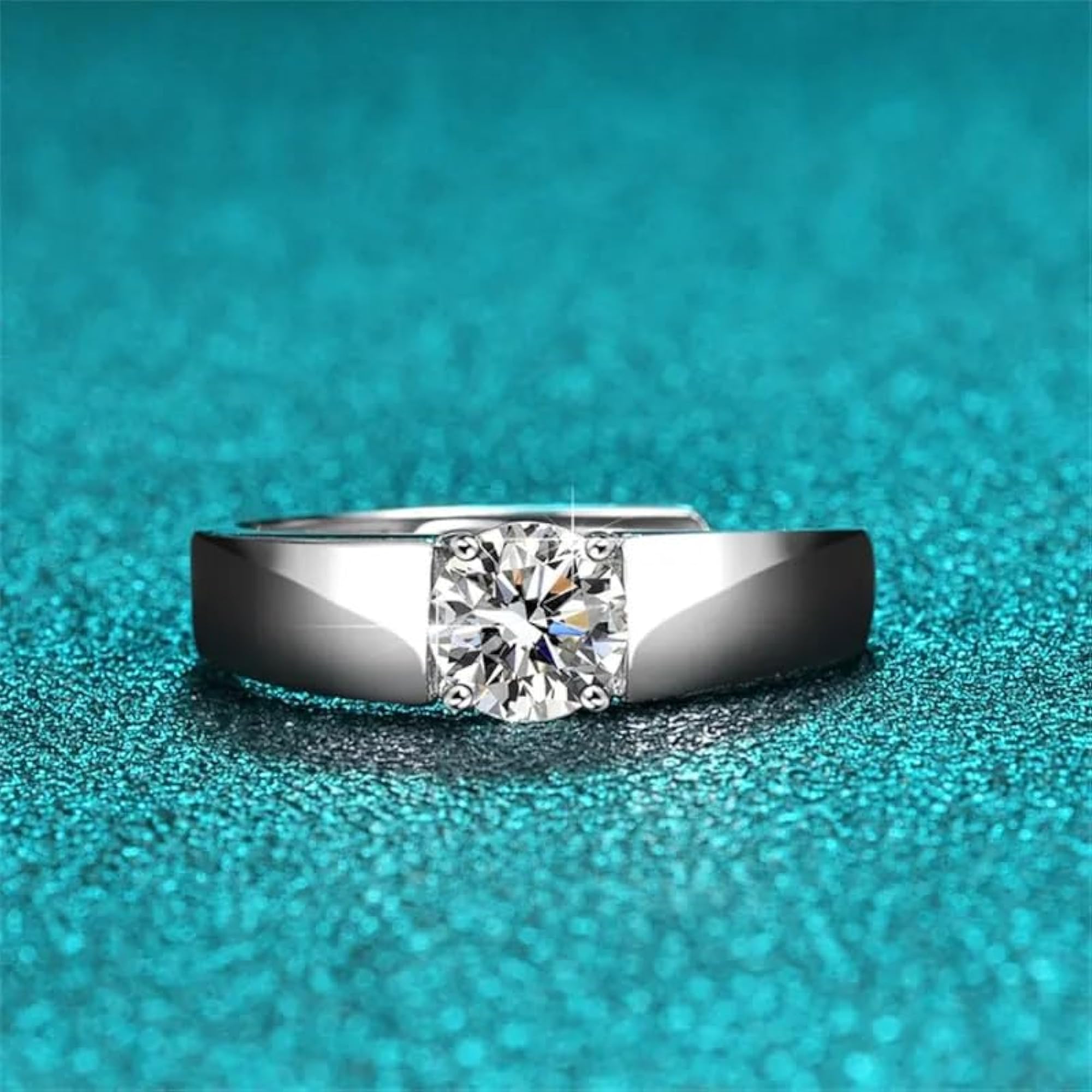 Stylish Adjustable Silver Finger Ring for Men