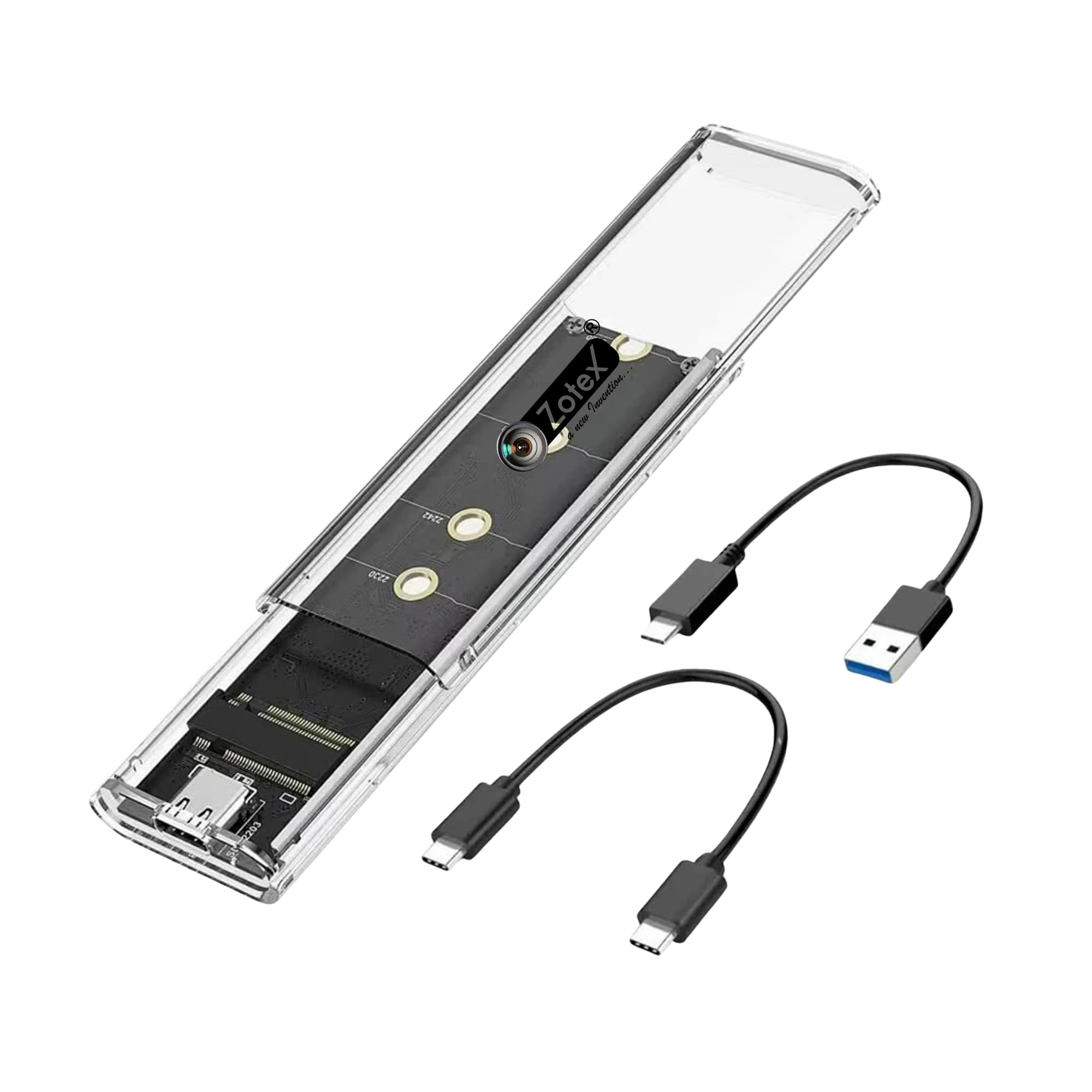 Zotex NVMe SSD Enclosure USB 3.1 Type-C | External SSD Case for M