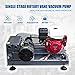 Single Stage Oil Sealed Rotary Vane Vacuum Pump 58 CFM, Gasoline Engine Driven, 0.1 Bar Ultimate Vacuum, NPT 1/4 Port, Industrial Vacuum Pump for AC, Packaging & Manufacturing