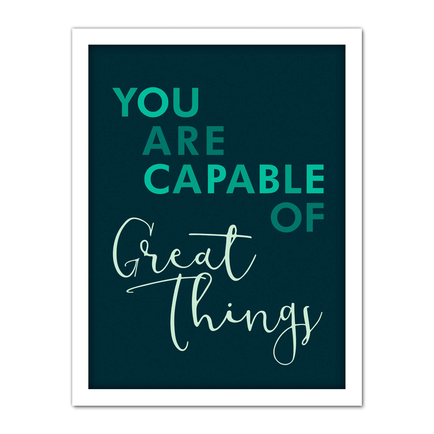 Wee Blue Coo You Are Capable Great Things Artwork Framed Wall Art Print 18X24 Inch