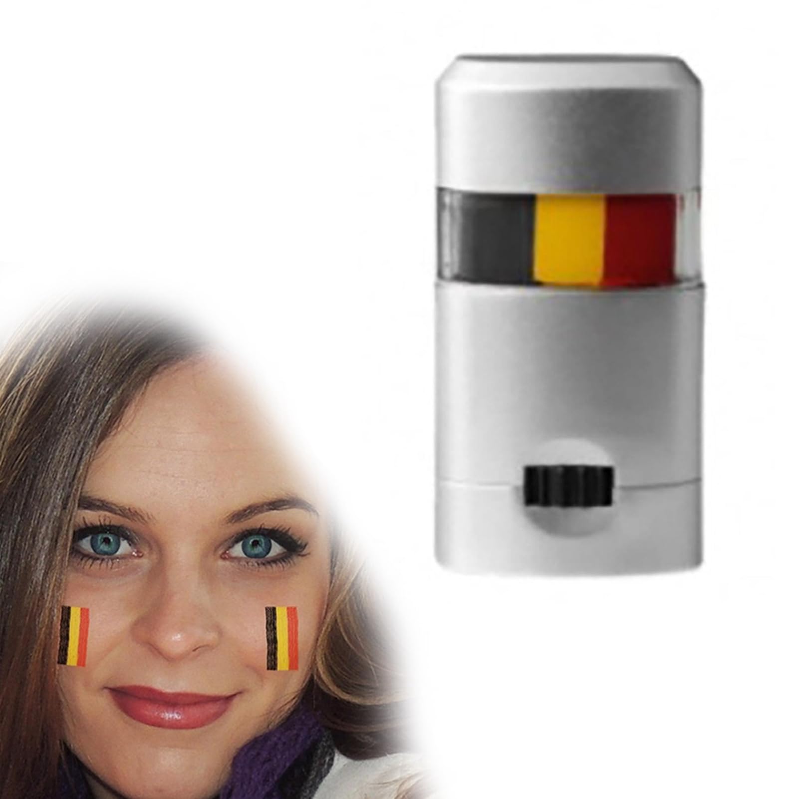 Face Paint Stick for Sports Games - Cheer Flags Crayon Peinture du Visage et du Corps, Stylo de Maquillage à Base d'eau événements Football, kit de Tatouage temporaire (Belgique)