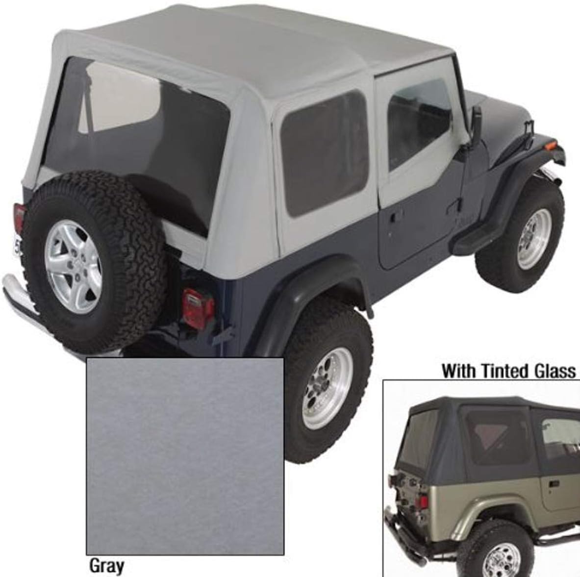 Rugged Ridge | XHD Soft Top, Charcoal, Tinted Windows | 13722.09 | Fits 1988-1995 Jeep Wrangler YJ