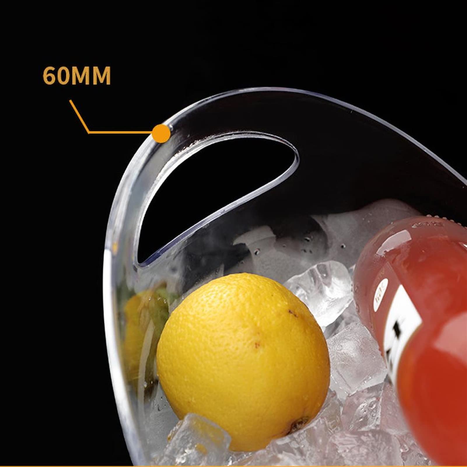 Cubeta​para Hielo, Cubos de Hielo Cubo de Hielo de plástico Transparente Simple 4L Estante de Almacenamiento de Botellas de Vino, champán y Cerveza para Cubo de Hielo Cubo de Bar Cubo de champán