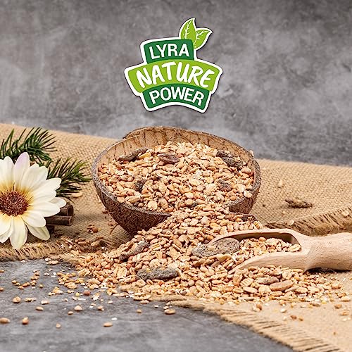 Lyra Pet® | 10 kg Fettfutter | Ganzjahres Wildvogelfutter | Energiespender im Sommer & Winter | Kalorienreiches Streufutter für Wildvögel | Ideal für Weichfresser | Geeignet für Balkon & Terrasse