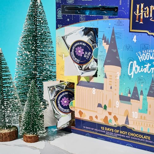 Harry Potter - 12 Tage heiße Schokolade - enthält 12 Farbwechsel-Hot Chocolate Mischungen in 4 Farben und 1 Rührstab - offiziell lizenziert
