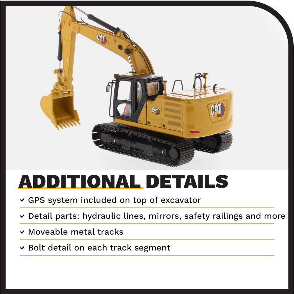 Diecast Masters 1:50 Caterpillar 323 Hydraulic Excavator | High Line Series Cat Trucks & Construction Equipment Scale Model Collectible 85571