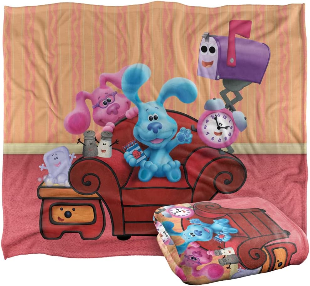 Blues Clues Blanket, 50"x60" Blue's Clues Character Group Silky Touch Super Soft Throw Blanket