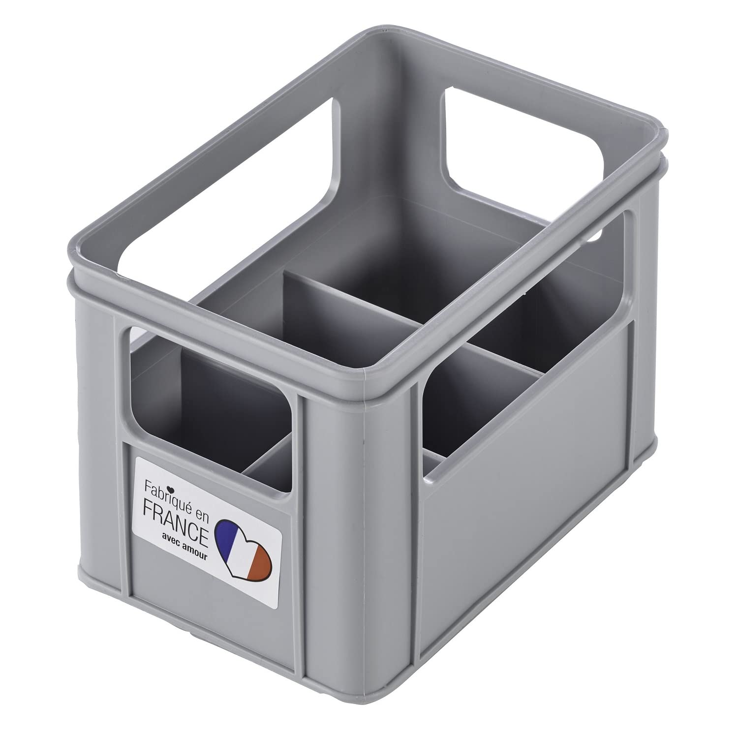 THERMOBABY Contenitore per 6 biberon, grigio carina, fino a 5,6 cm di diametro per biberon, prodotto in Francia