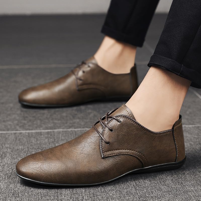 Men's Oxford Party Shoes Calfskin Leather Lace Up Breathable Low Top Formal Uniform Shoes3