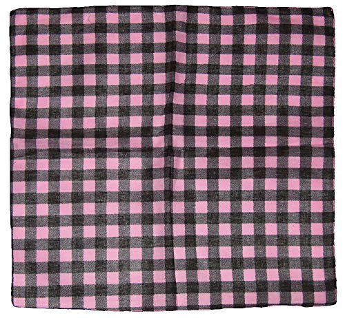 AES Pink/Black Plaid Checkered 100% Cotton 22