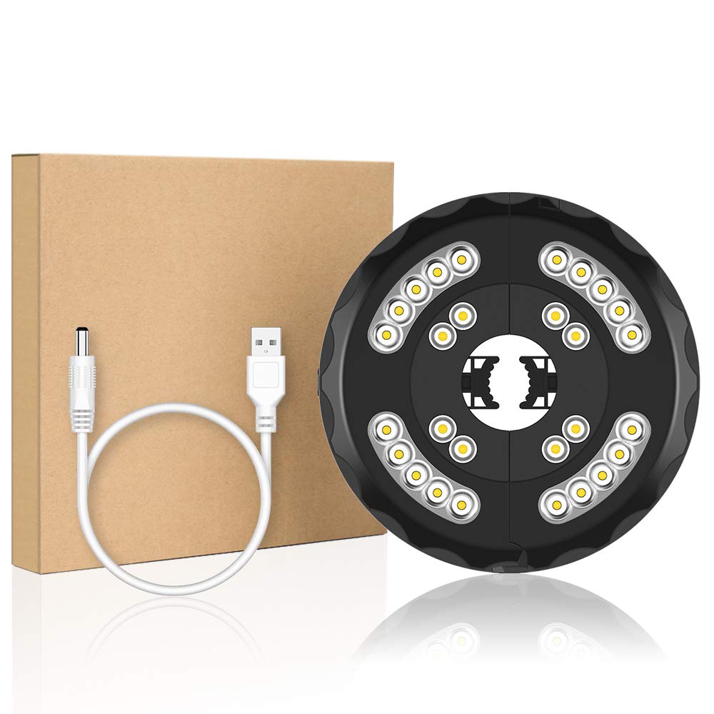 Lampada Ombrellone da Giardino Wireless Ricaricabile USB con 28 LED, 2 Modalità di Illuminazione, Durata: 18-54 ore, Luci per Ombrellone da Giardino Esterno Terrazzo Balcone