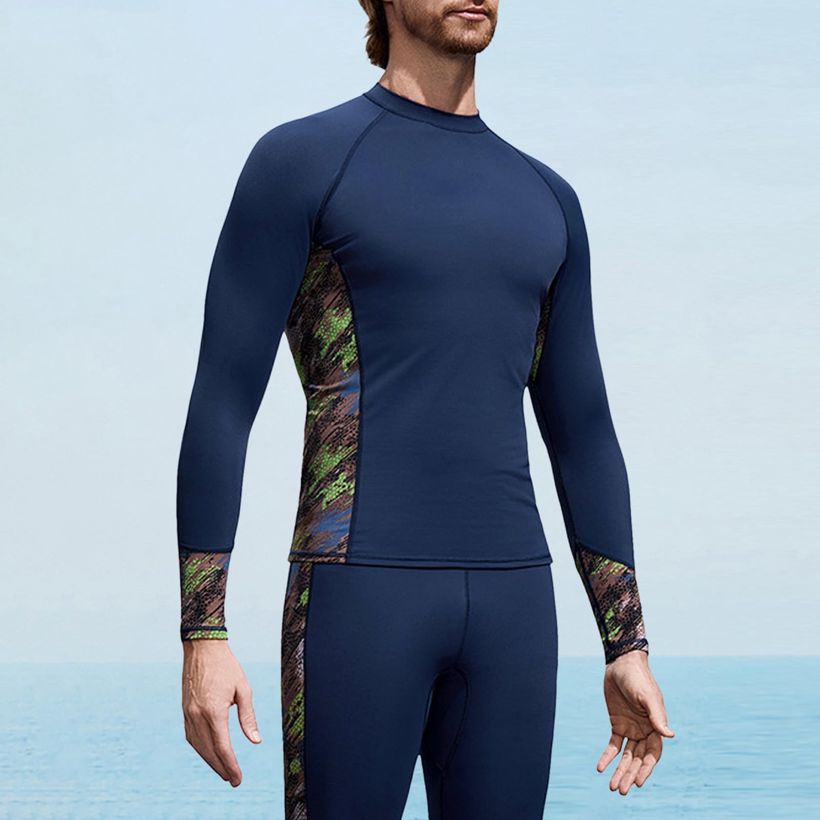 Muta da uomo in neoprene, con protezione termica, ultra elastica, per immersioni, snorkeling, impermeabile, per surf, in neoprene, a maniche lunghe, alta
