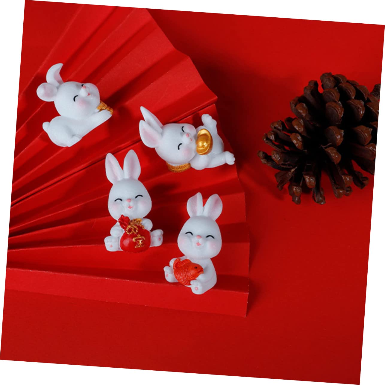 BESPORTBLE 60pièces Décoration Miniature De Figurines De Lapin pour Paysages Et Décors Intérieurs
