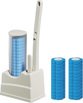 Disposable Toilet Brush Set with 24 Wand Refills, Wall Mounted Toilet Bowl Brush Holder Set Cleaning Tool for Bathroom Replacement Head Toilet Cleaning Brush Set