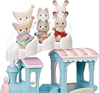 Vista 8 de Calico Critters Floating Cloud Rainbow Train - Juego de vehículos de juguete con 1 figura coleccionable